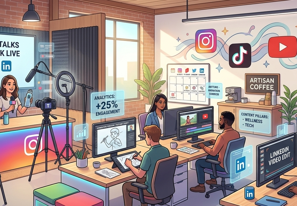 Social media video production services for businesses