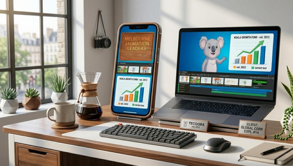 Explainer video playing on laptop and smartphone